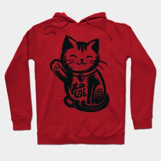 Lucky Waving Cat Hoodie